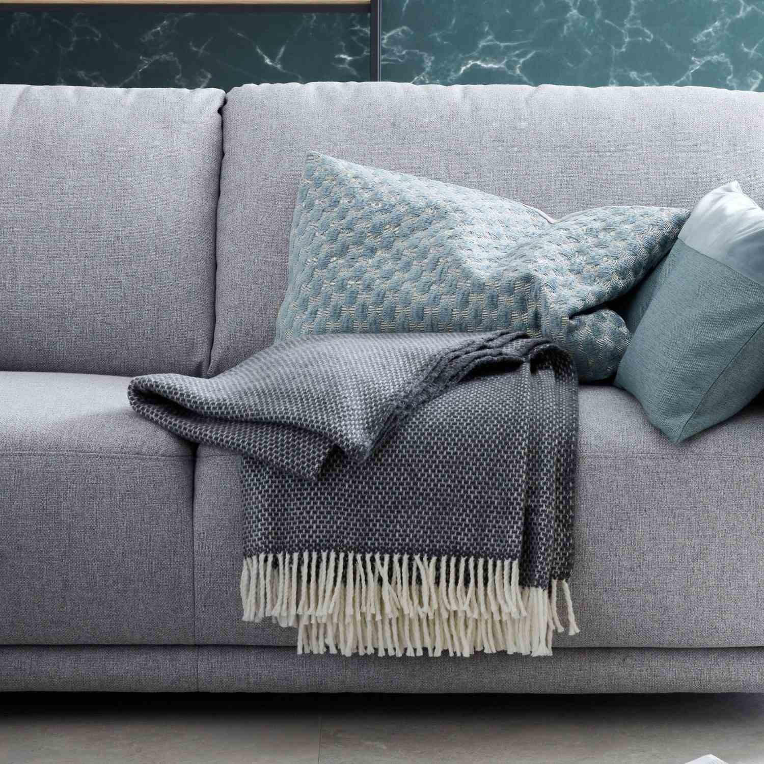 TAGESDECKE ZEN - Dunkelblau, Textil (140/200cm) - Schöner Wohnen