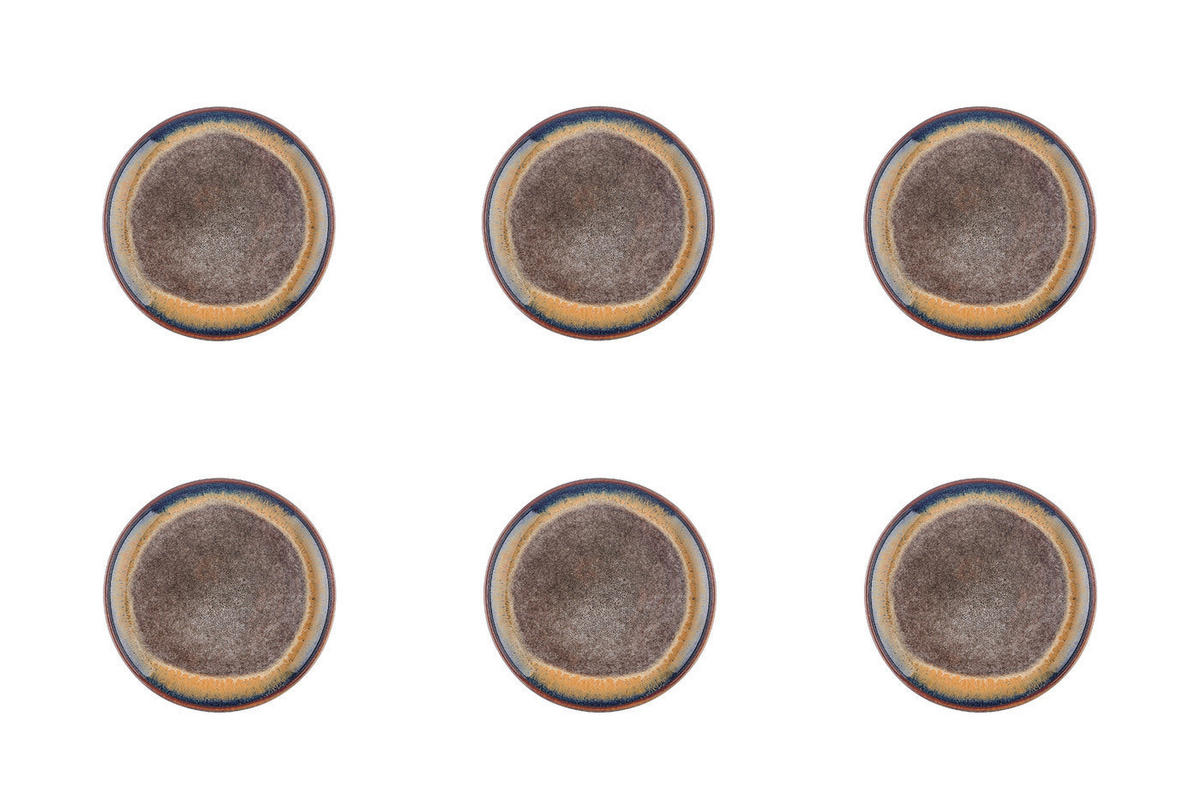 TELLER Genesis Ø16,5cm - 6er-Set - Basalt - Braun, Keramik (16.5cm) - Björn