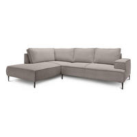 ECKSOFA May Champagner 275 × 44 × 195 cm - Champagner, Textil (275/44/195cm) - Pillovely