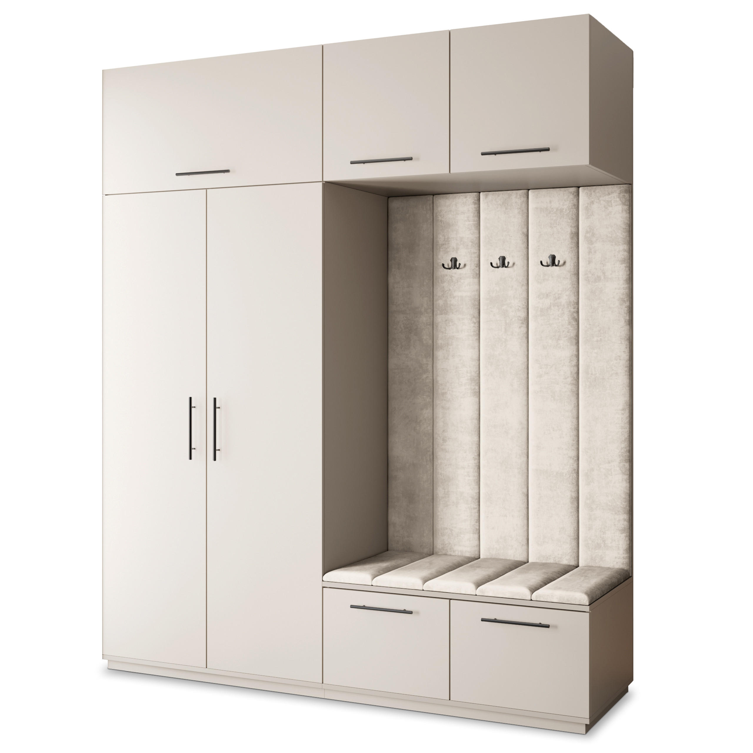 Masseno Garderobenschrank Kaschmir, Beige 200x240x60 cm
