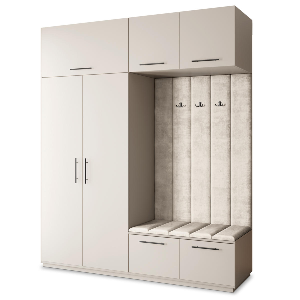 GARDEROBENSCHRANK REMA 200/240/60 cm Modern Kaschmir - Kaschmir, Holzwerkstoff (200/240/60cm) - MASSENO