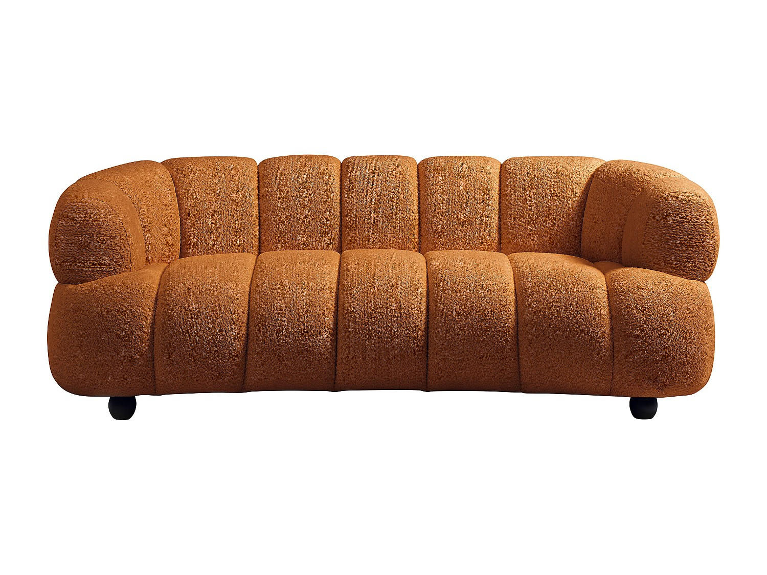 SOFA - 2 Personen - stoff - terracotta Coliani - Terracotta, Holz/Textil (200/73/94cm) - Vente-Unique