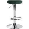 BARHOCKER Samt grün - Chromfarben/Grün, Textil/Metall (38.5/60/38.5cm) - CLP