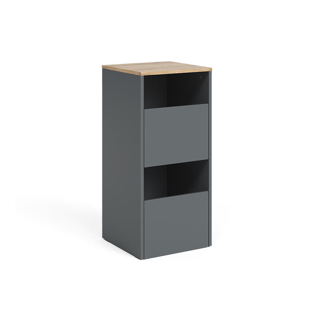 WÄSCHESCHRANK Viktor, Anthrazit/Goldkraft Eiche, 40.2 x 88.2 cm mit 2 Türen - Honigeiche/Anthrazit, Holzwerkstoff (40.2/88.2/40.5cm) - Vicco