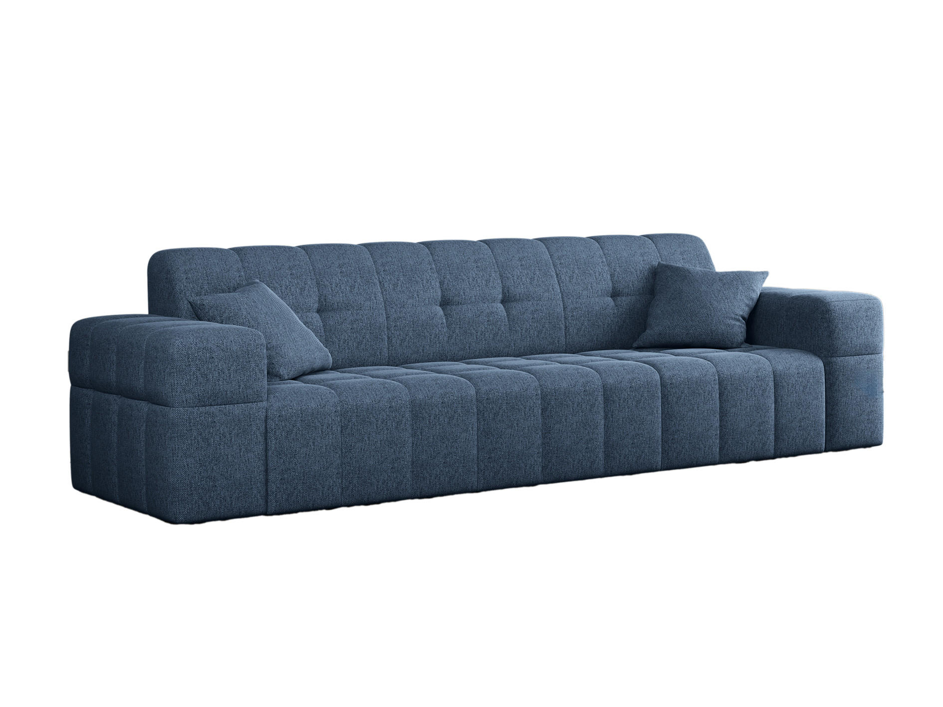 SOFA 3-Sitzer NIMES Stoff Verita Blau - Blau, Holz (245/82/92cm) - Kaiser Möbel
