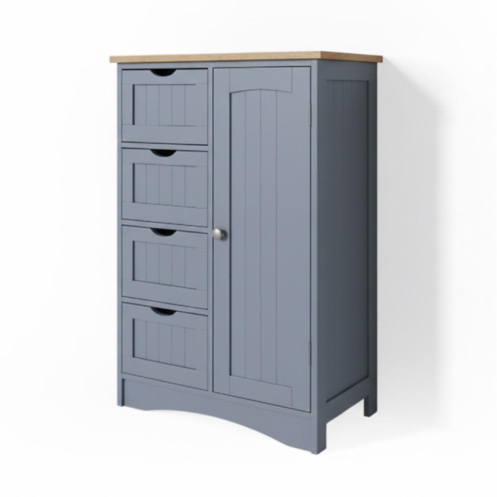 SKŘÍŇKA DO KOUPELNY Bianco Šedá - šedá, kompozitní dřevo (55/81/30cm) - Vicco