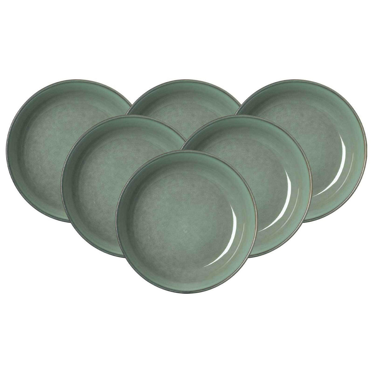 SUPPENTELLER Alicante Grün ø 21 cm 6er Set - Grün, Keramik (21cm) - Ritzenhoff Breker