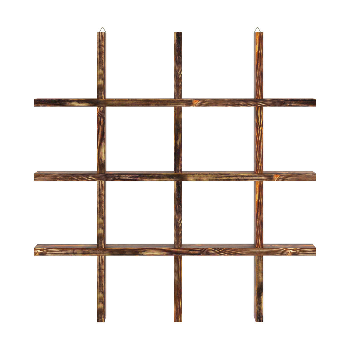 WANDREGAL Orimattila - Dunkelbraun, Holz (62/62/9cm) - [en.casa]