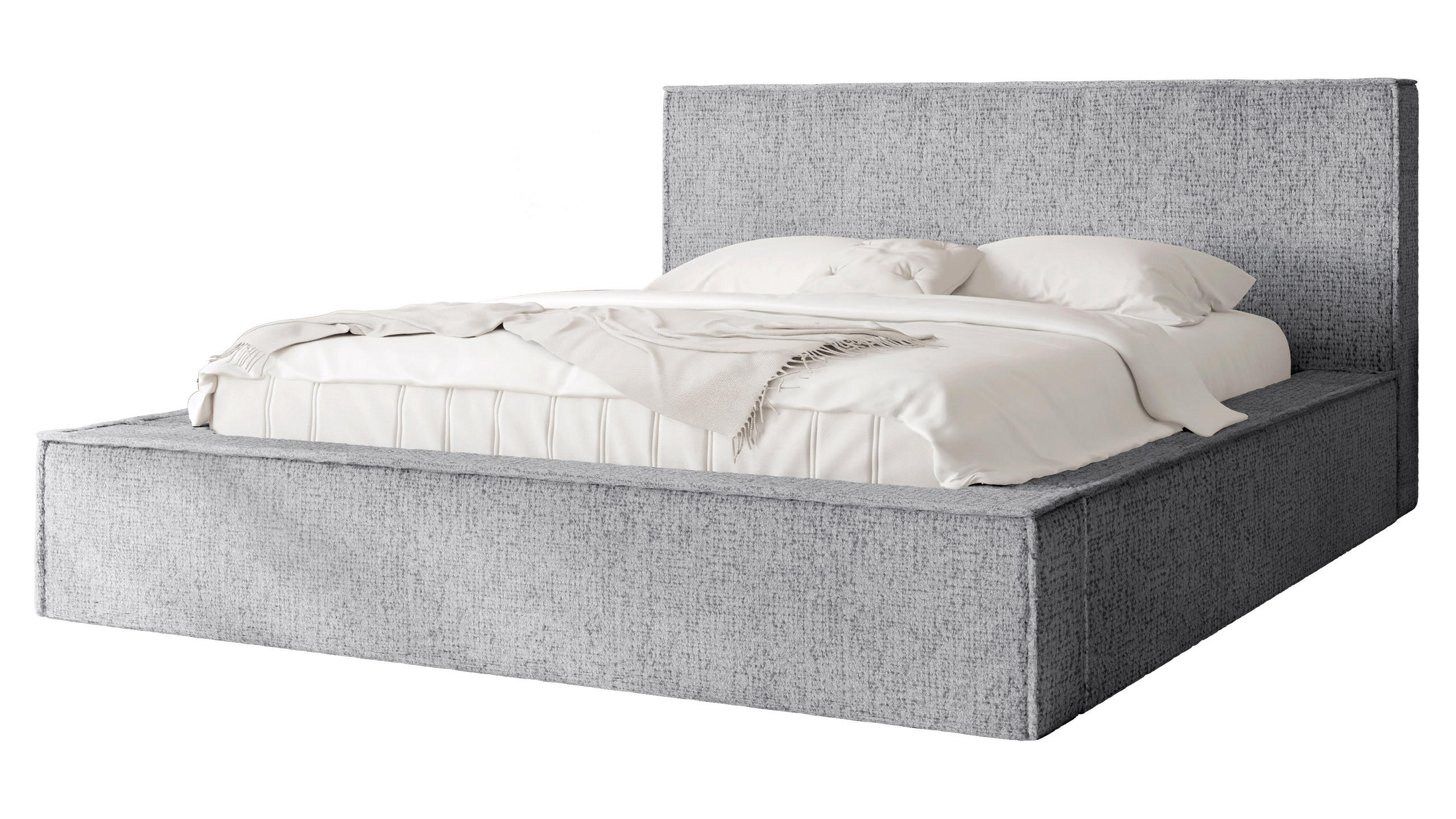 POLSTERBETT Glexi - Hellgrau, Holz/Textil (140/200cm) - MIRJAN24