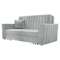 SCHLAFSOFA Viva Glam III - Hellgrau/Naturfarben, Holz/Kunststoff (160/85/98cm) - MIRJAN24