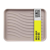 SCHUHABTROPFSCHALE mit hohem Rand (50x38x2,5cm) Beige - Beige, Kunststoff (38/50cm) - Bestlivings