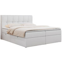 BOXBETT RICO 120/200 Weiß Kunstleder - H3 - Weiß, Holz/Textil (120/200cm) - MKS