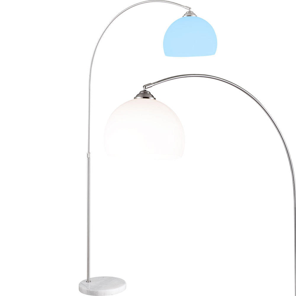 LED STEHLEUCHTE NEWCASTLE Silber Metall - Silberfarben, Metall (92/30/196cm) - Globo Lighting