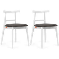 ESSTISCHSTÜHLE LILIO 2 St Vintage, Grau / weiß - Weiß/Grau, Holz/Textil (47/76/45cm) - KONSIMO®