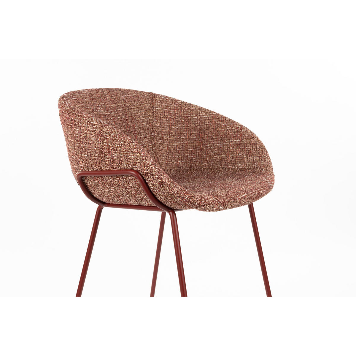 BARHOCKER Feston Rückenlehne 76 cm Rot - 2 er Set - Rot, Kunststoff (54.5/98.5/53cm) - Zuiver