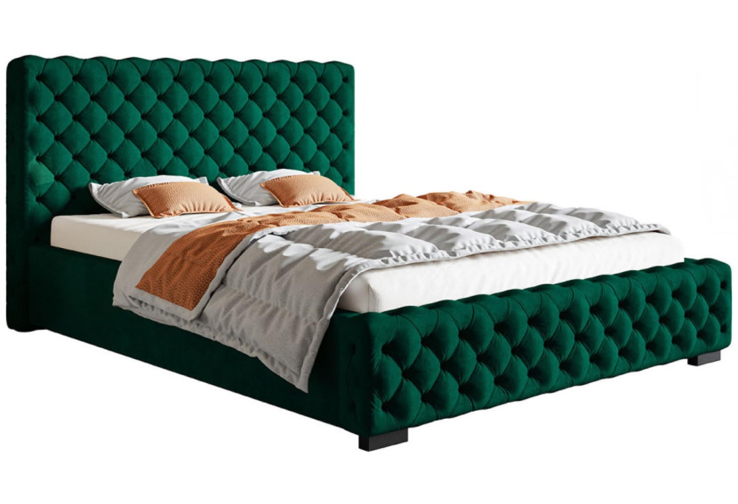 BETT Grün BEN 12 Mit Bettkasten 120x200 cm - Schwarz/Grün, Textil (120/200cm) - Sepro Meble