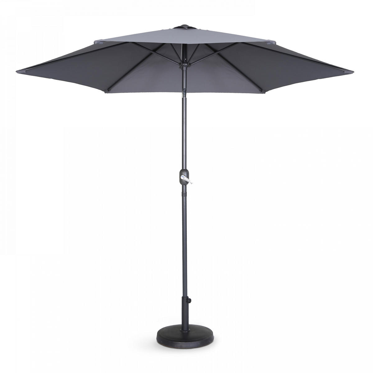 SONNENSCHIRM 3x3m mit 4 Gewichtsplatten, Grau - Grau, Metall (300/300cm) - Oviala