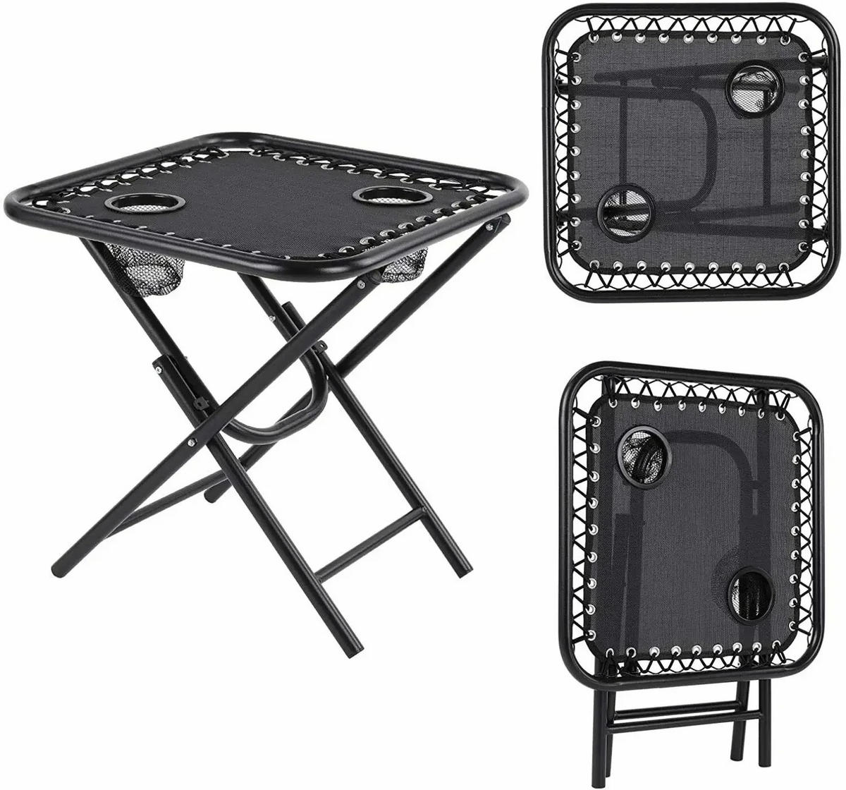 GARTEN Sonnenliege Set Zero Gravity Klappbar Schwarz - Schwarz, Textil/Metall (110/64cm)