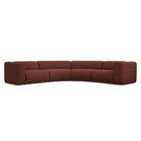 ECKSOFA Strukturstoff Stoff Rot - Bordeaux/Rot, Kunststoff/Textil (318/318cm) - Makamii