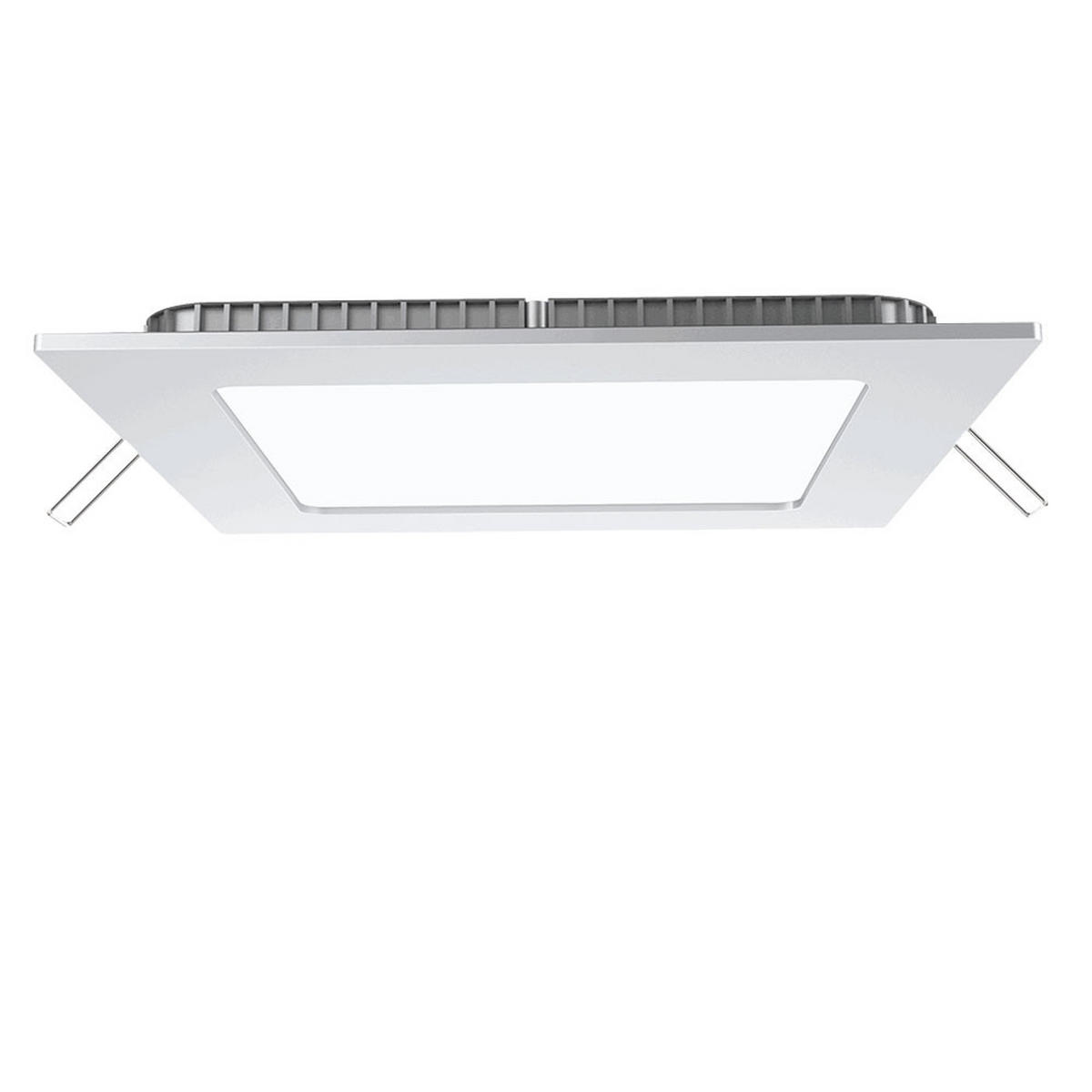 LED DECKENLEUCHTE Kunststoff Aluminium Weiß - Weiß, Metall (12/12/2.5cm)