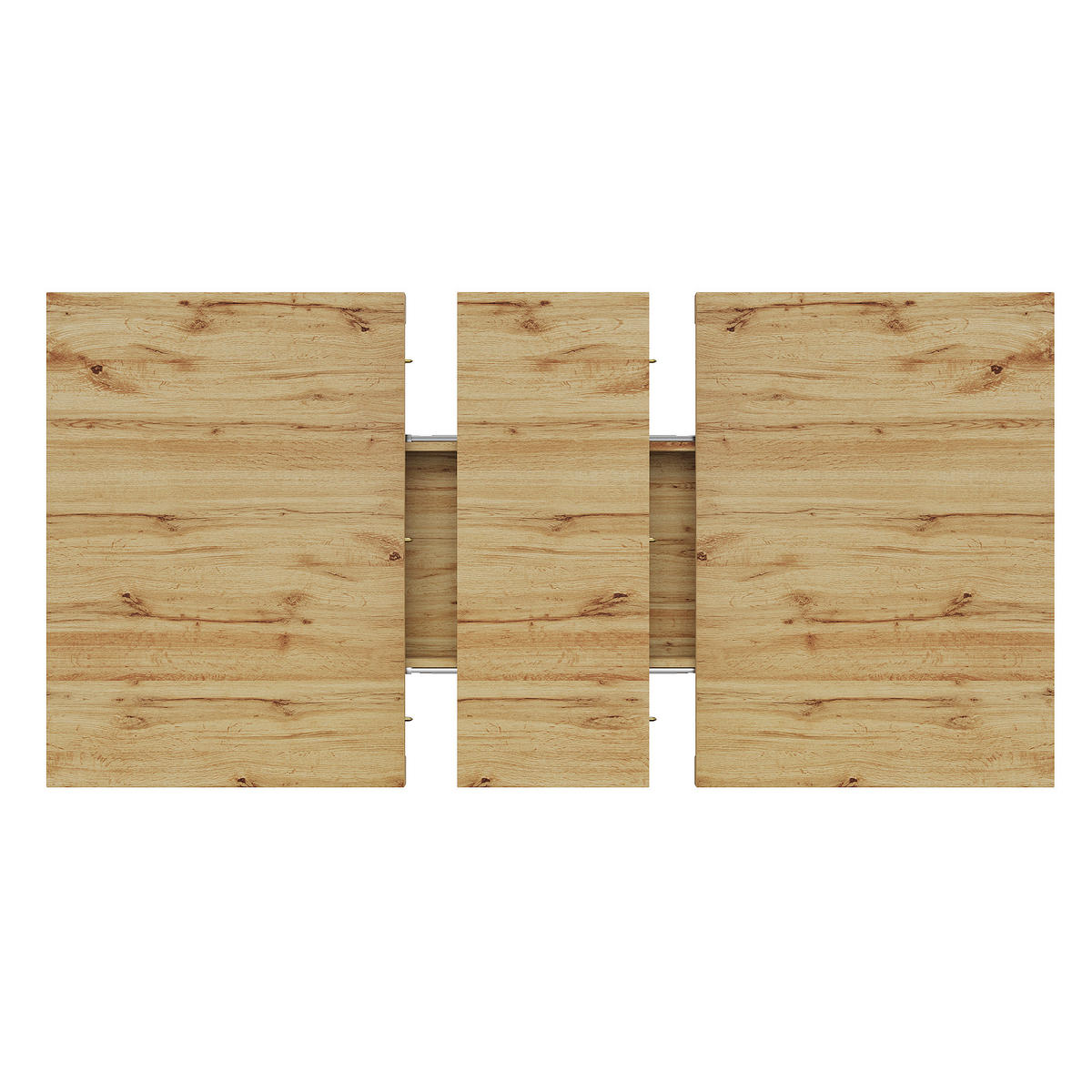 ESSTISCH ausziehbarer (119-158,5 cm) in Holzoptik & Schwarz - Eichefarben, Holzwerkstoff (80/159/75cm) - Urban Meuble