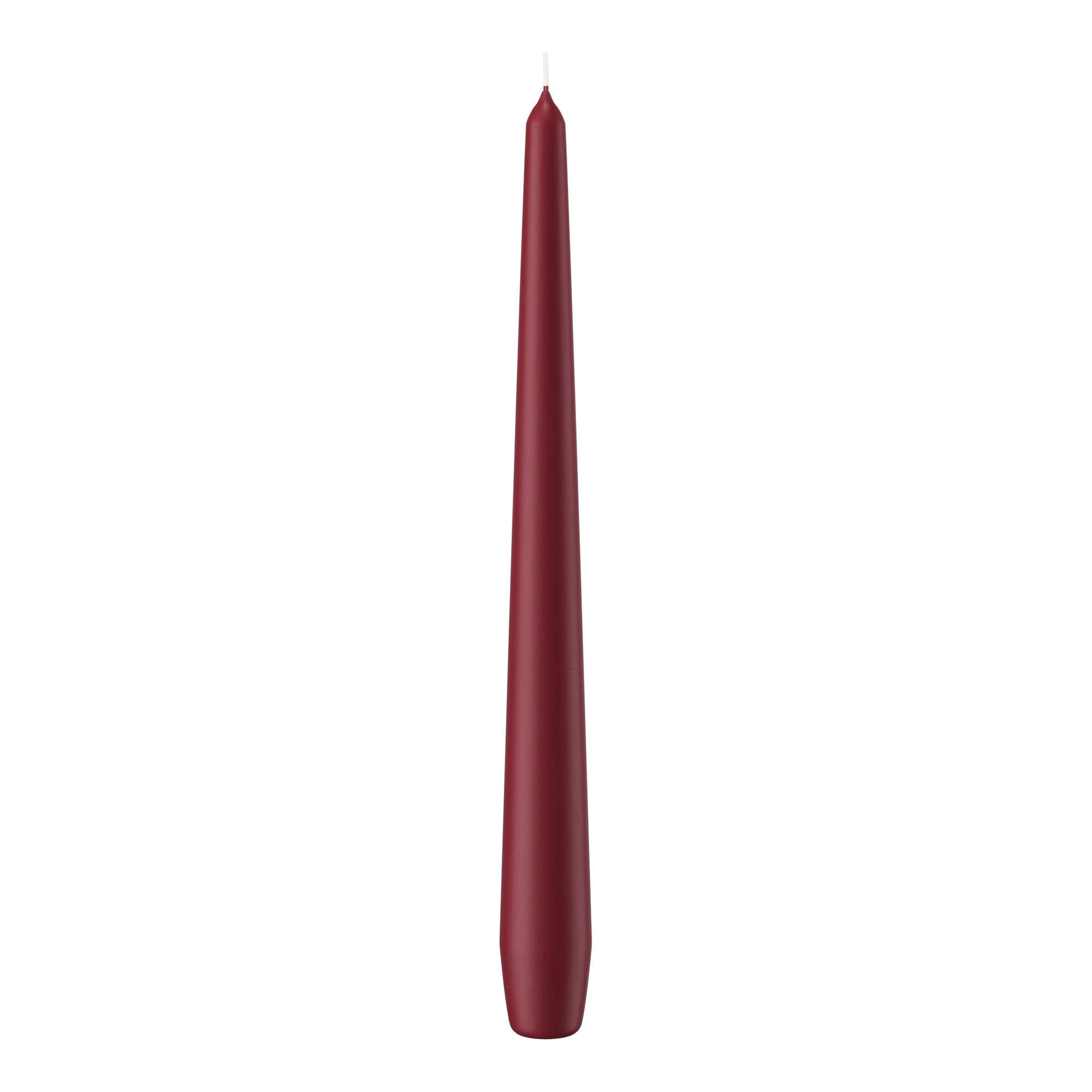 SPITZKERZEN Bordeaux 250 x 25 mm, 12 Stück - Bordeaux, Paraffin (2.5/25/25cm) - Wiedemann Kerzen