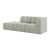 ECKSOFA Links Samt Stoff Grau - Hellgrau/Schwarz, Holzwerkstoff/Kunststoff (240/90cm) - Makamii