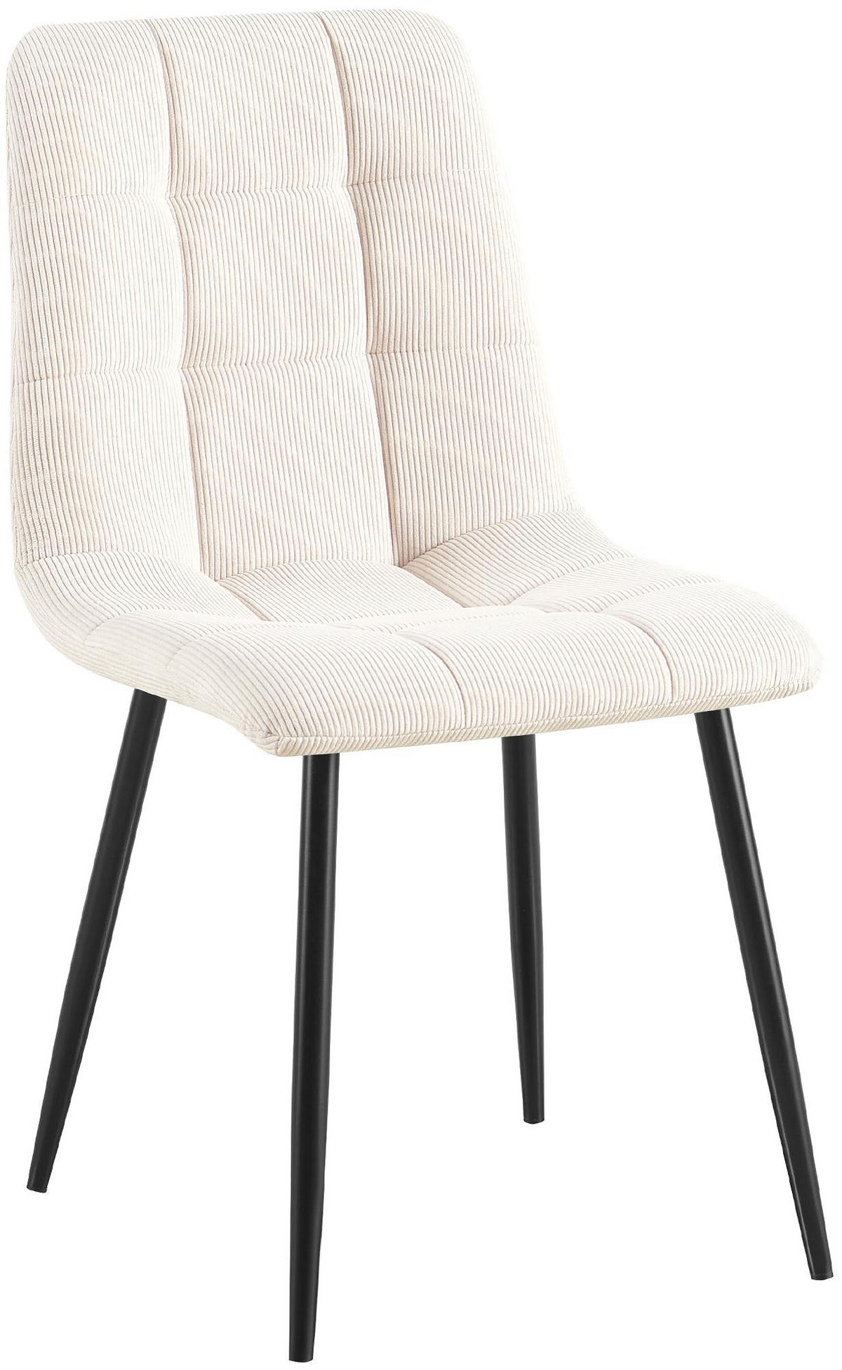 STUHL Cord Creme - Creme, Textil/Metall (45/84/55cm) - CLP