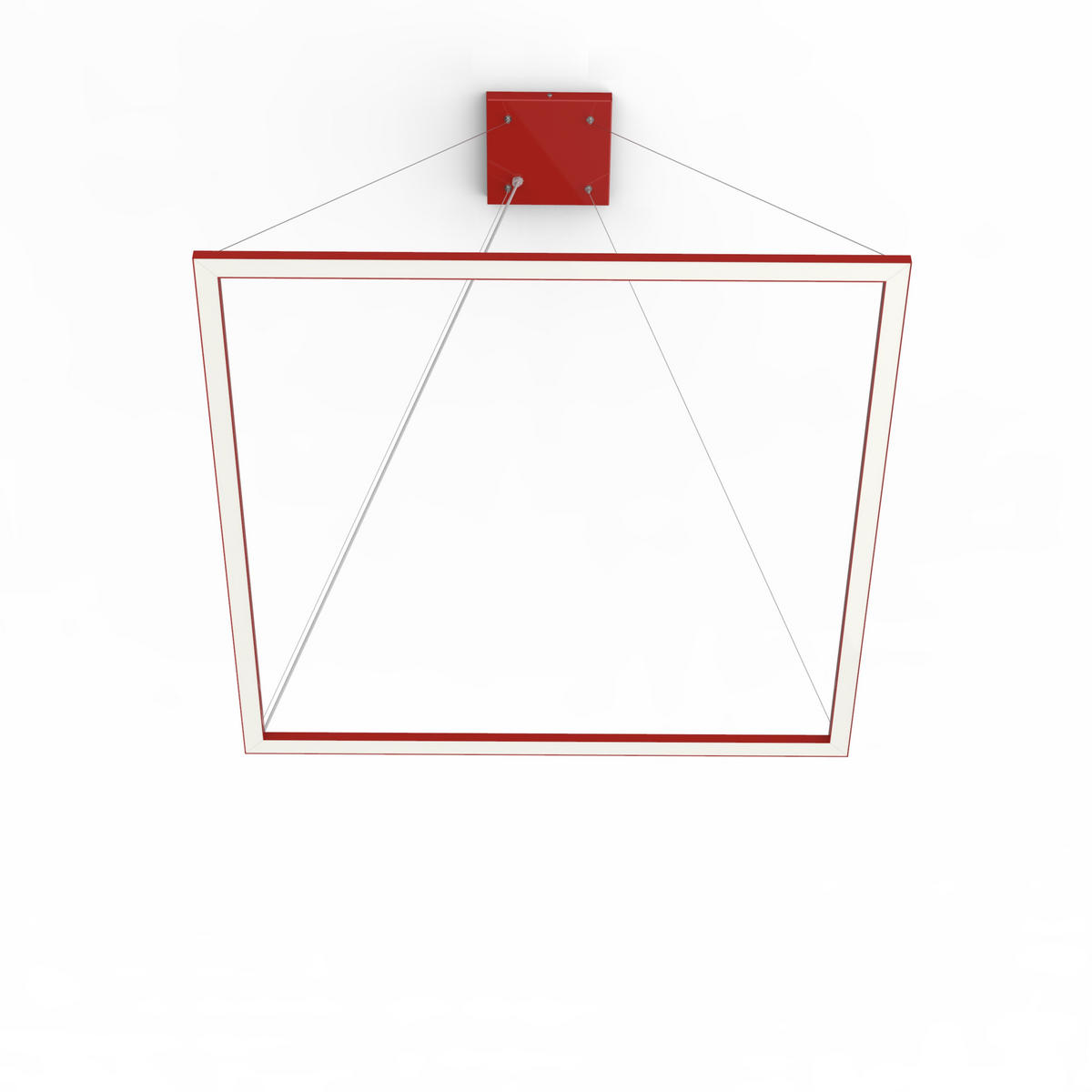 LED-HÄNGELEUCHTE - Rot, Metall (90/90/100cm) - Lumicom