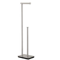 TOILETTENPAPIERHALTER Edelstahl, Wandmontage, 1-armig, H80×L120×B70 mm, 1-teilig - Silberfarben, Metall (7/8/12cm) - LUXUSKOLLEKTION