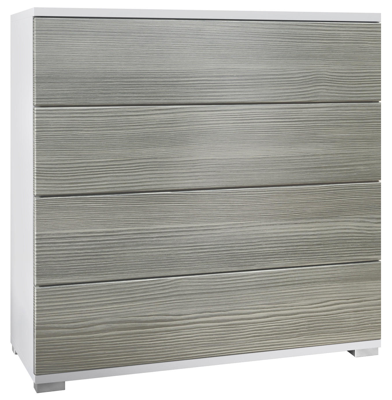 Vladon Kommode Anthrazit, Hellgrau 76x76x35 cm