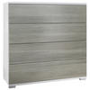 KOMMODE Pavos Avola-Anthrazit - Anthrazit/Hellgrau, Holzwerkstoff (76/76/35cm) - Vladon