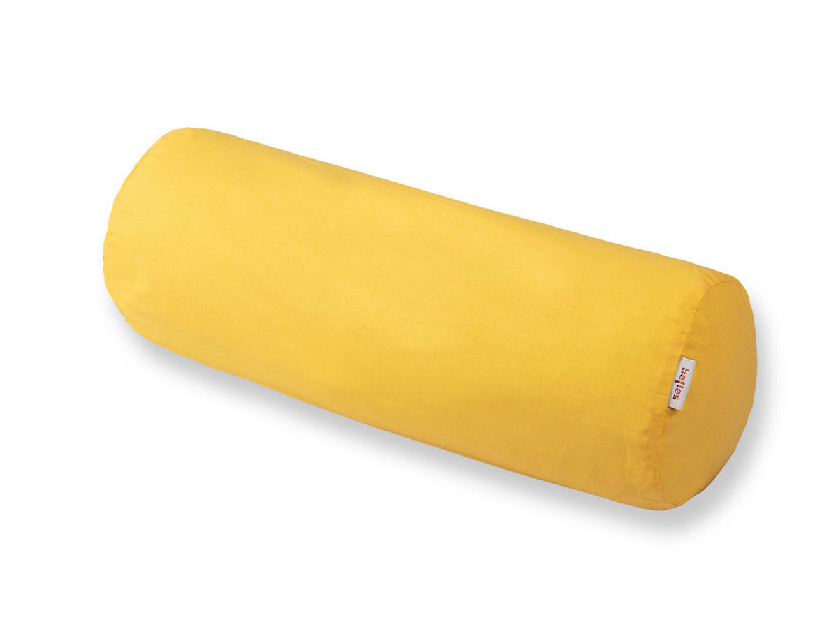 NACKENROLLENBEZUG Basic 100% Baumwolle gelb 40/15 cm - Gelb, Textil (15/40cm) - beties Heimtextil