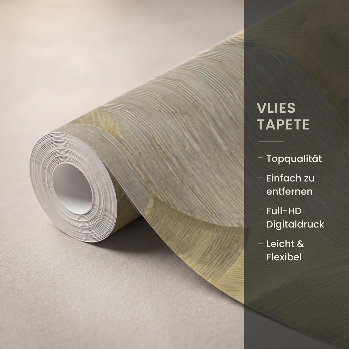 TAPETE - Modern - Geometrisch - Gold - 450x260 cm - Goldfarben, Papier (450/260cm) - OnlyWow
