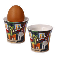 EIERBECHER 2er Set Rosina Wachtmeister - Una bellissima giornata, New Bone China, Bunt, 6 cm - Multicolor, Keramik (6.5/6/6.5cm) - Goebel
