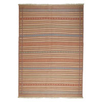 HANDWEBTEPPICH Kelim Kordi Beige 245/171 cm Schurwolle - Beige, Textil (171/245cm) - Looma