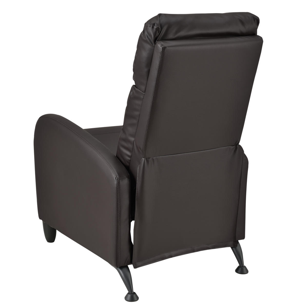POLSTERSESSEL Bregenz Kunstleder Braun - Braun, Textil (60/102/92cm) - [en.casa]