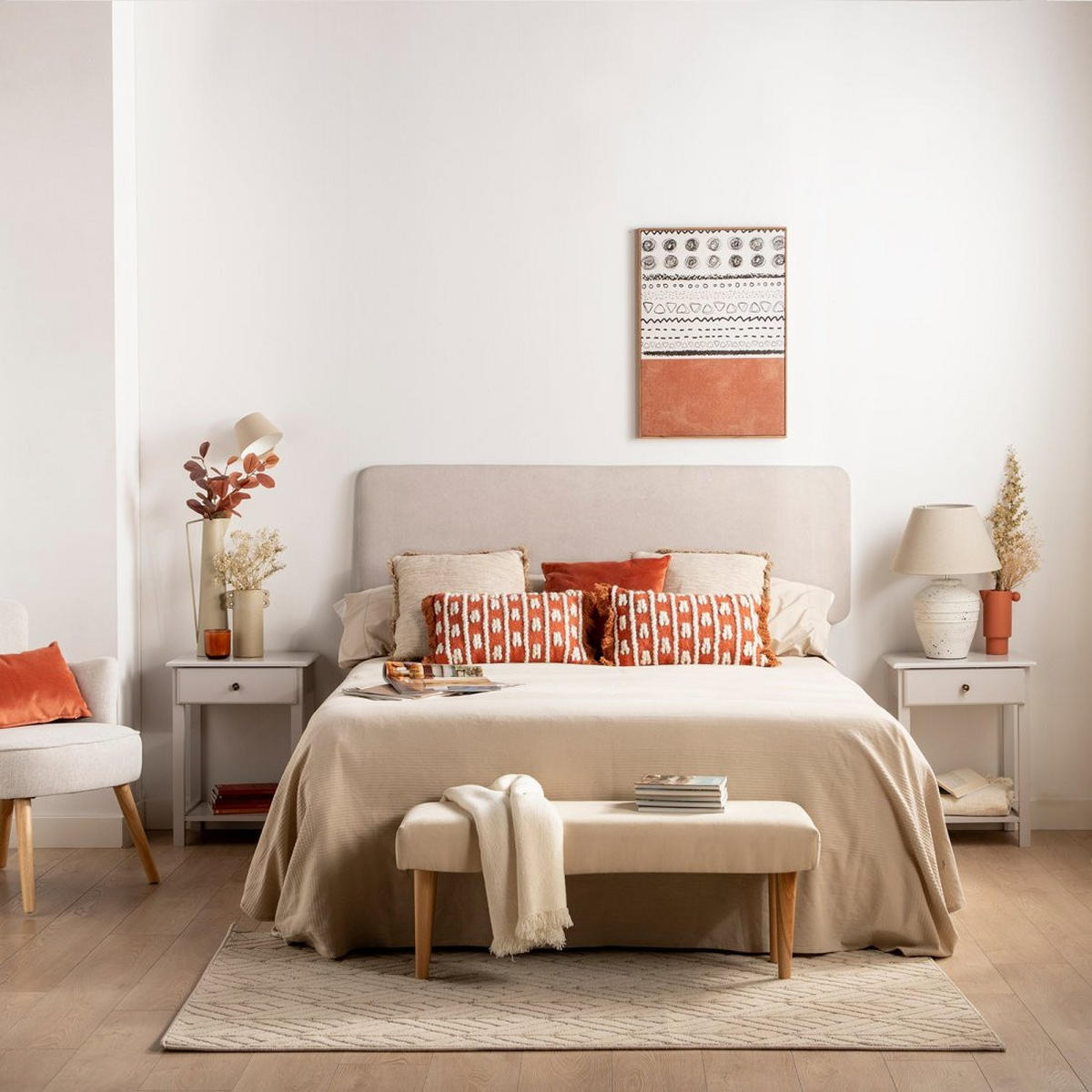 NACHTTISCH MIT 1 SCHUBLADE Ruan Grau 46 cm x 60 cm - Grau, Holzwerkstoff (46/60/35cm)