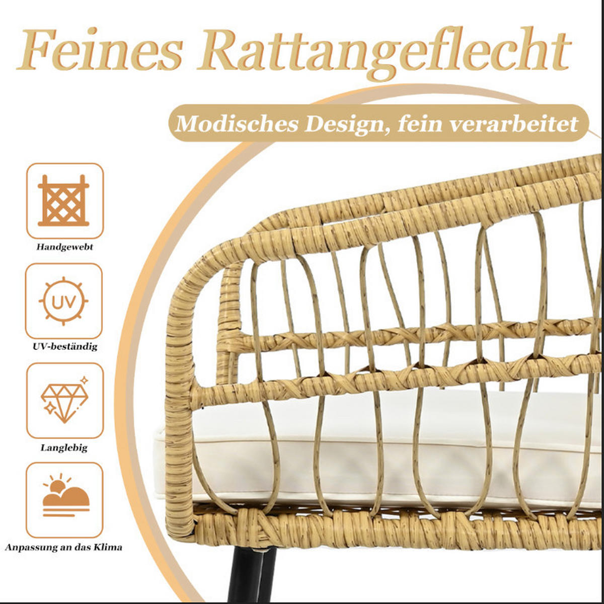 DINING-LOUNGESET Weiß 5-teilig - Weiß, Textil - Kaket