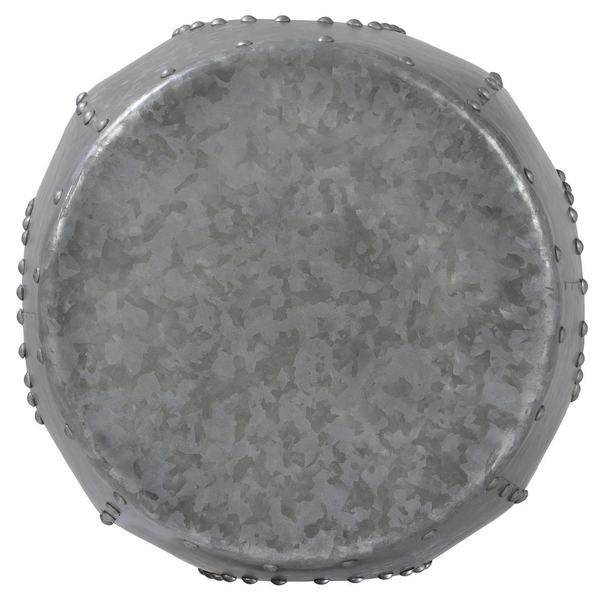 BEISTELLTISCH rund Ø38x43 cm Silber aus Metall - Grau, Metall (43/38/43cm) - WOMO-DESIGN