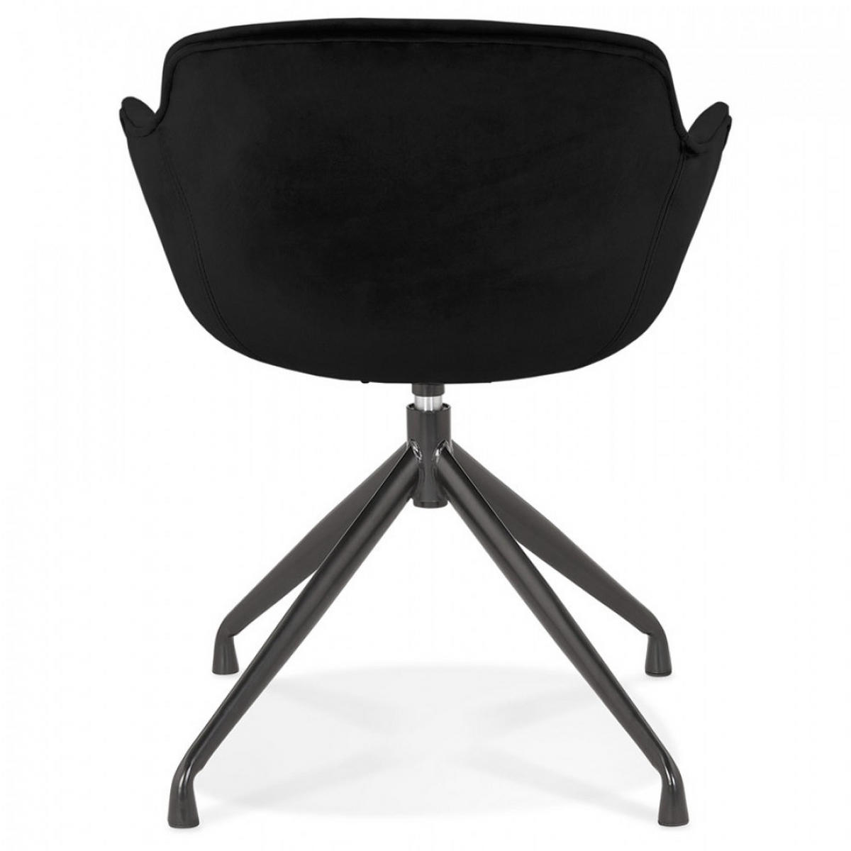 STUHL mit Armlehnen Schwarz 59x80x54cm - Schwarz, Textil/Metall (59/80/54cm) - AlterEgo