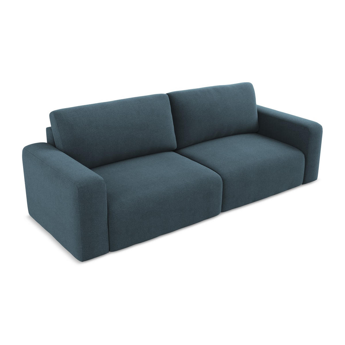 3-SITZER SOFA mit Schlaffunktion Strukturstoff Stoff Blau - Blau/Pink, Kunststoff/Textil (244/79/102cm) - LaMiaSofa