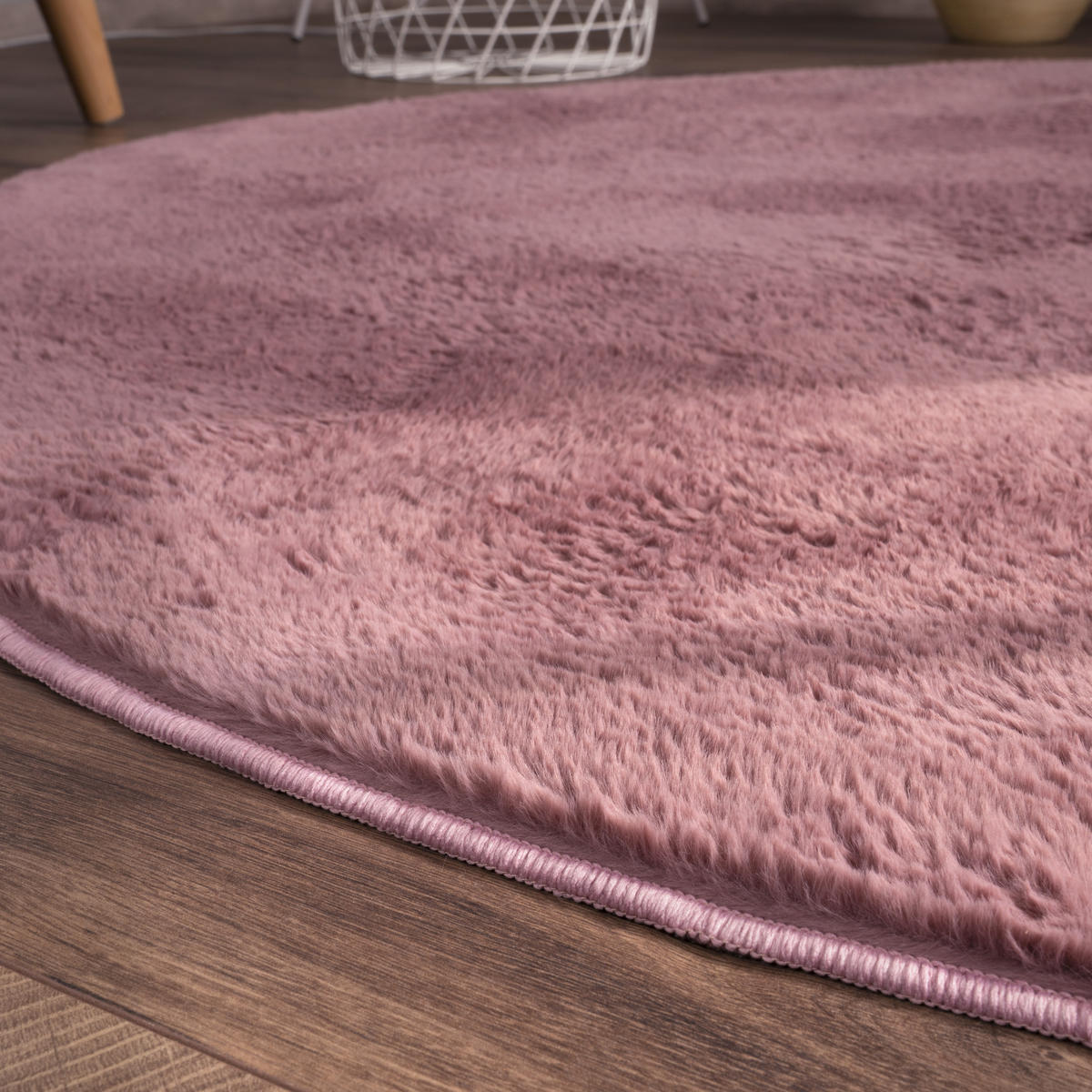 HOCHFLORTEPPICH 100/100 cm Soft 380 - Beere, Textil (100/100cm) - Paco Home