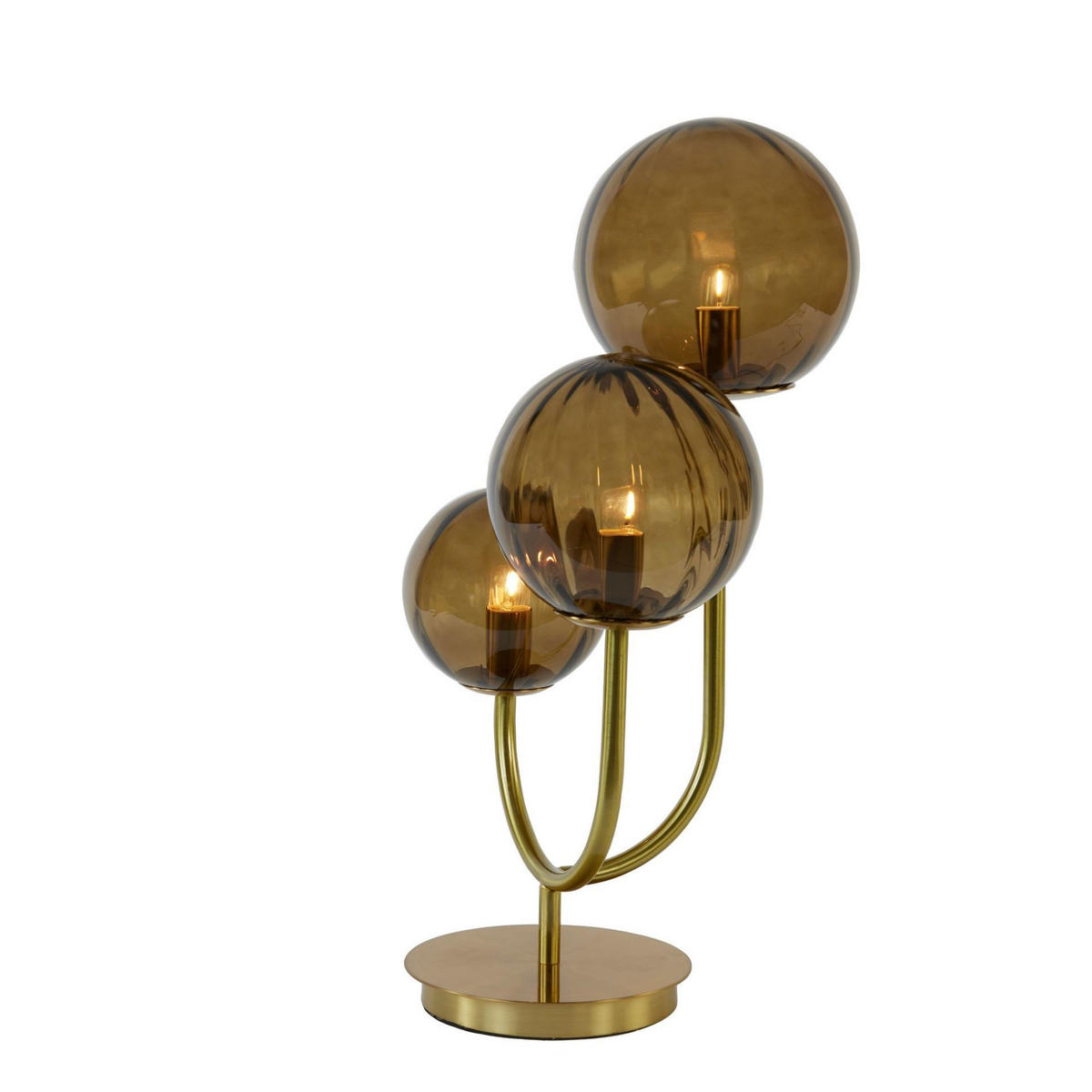 TISCHLAMPE Magdala Braun Ø38/60 cm - Braun, Glas (38/20/60cm) - Light & Living