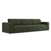 4-SITZER-SOFA Strukturstoff Stoff Grün - Blau/Schwarz, Kunststoff/Textil (314/80/103cm) - Makamii