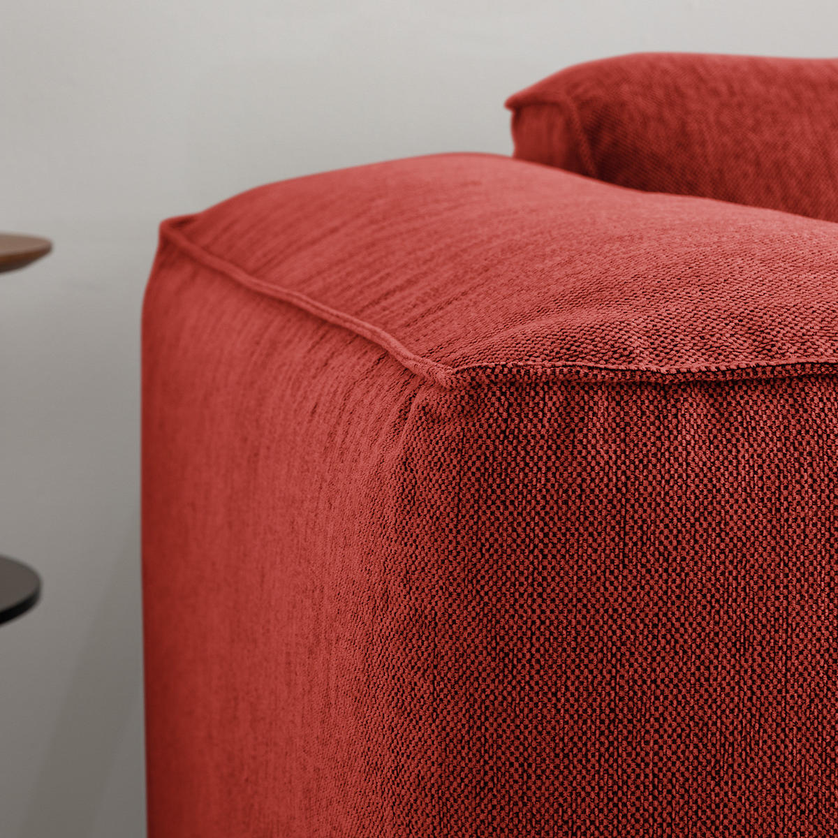 3-SITZER ECKSOFA mit Longchair - Rot/Schwarz, Kunststoff/Textil (251/173cm) - home24