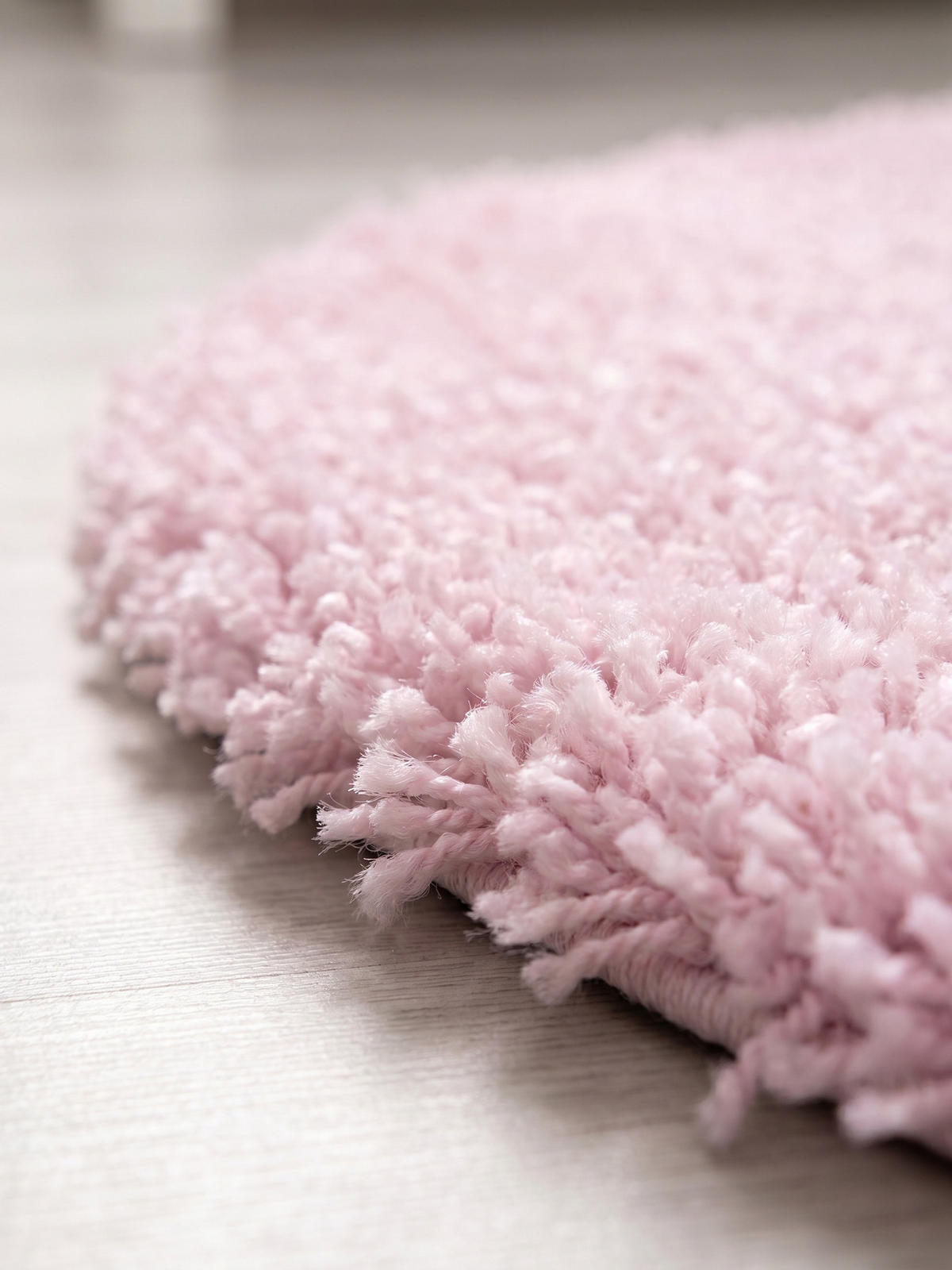 TEPPICH Hochflor Unifarben Polypropylen Wohnzimmer Shaggy Pink Rund 200x200 - Rosa, Textil (200/200cm) - KADIMA DESIGN