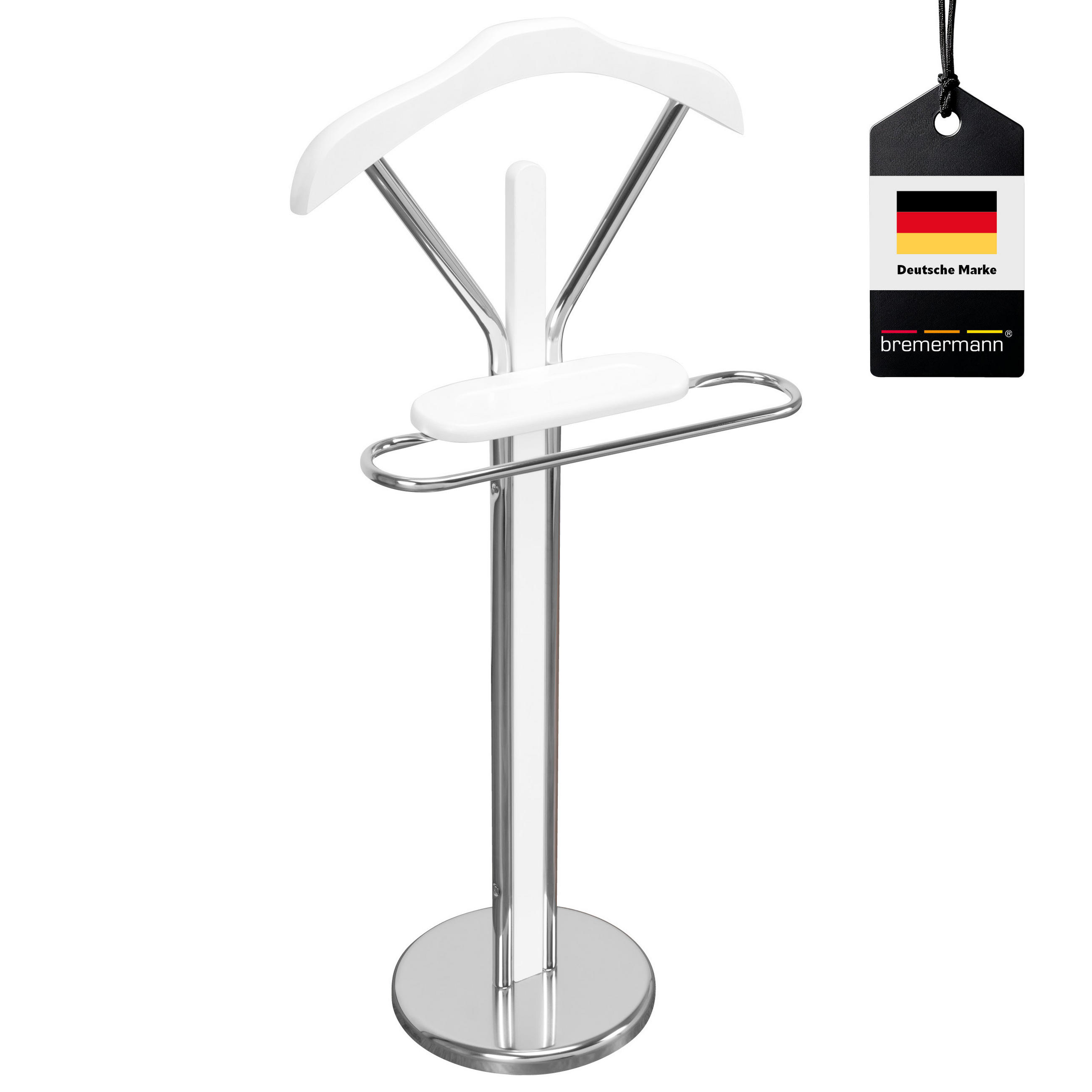KLEIDERBUTLER, silber - Chromfarben, Metall (47.5/108/30cm) - bremermann