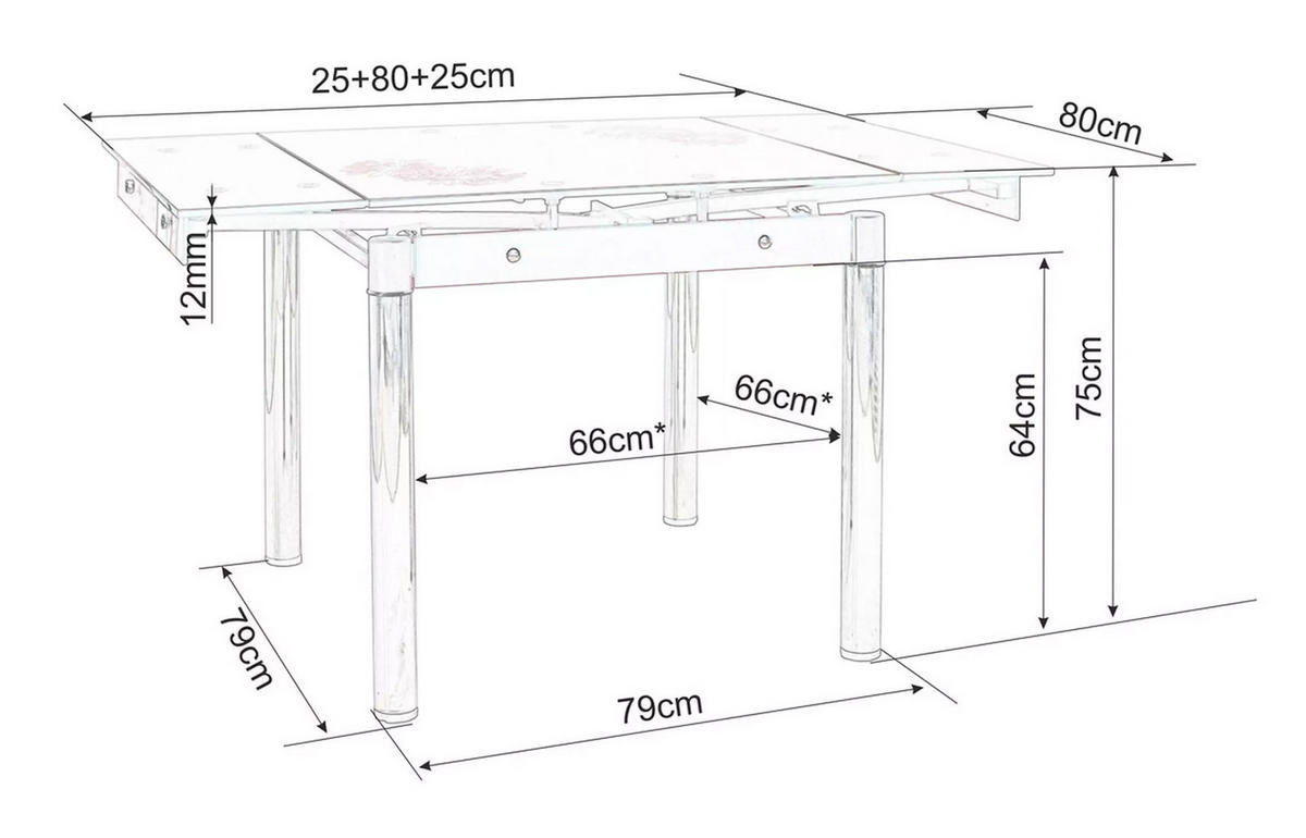 ESSTISCH Gideon Weiß Marmor / Schwarz 110-170 / 74 / 75cm - Schwarz/Weiß, Holz/Holzwerkstoff (74/110/75cm) - Feldmann-Wohnen