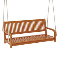 GUNGBÄNK naturlig - Naturfärgad, Trä (132/60/62cm) - COSTWAY
